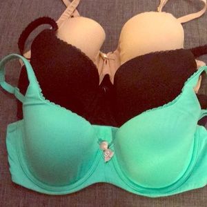 Three (3) Body by Victoria Lined Demi